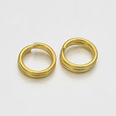 Brass Split Rings KK-E647-10G-6mm-1
