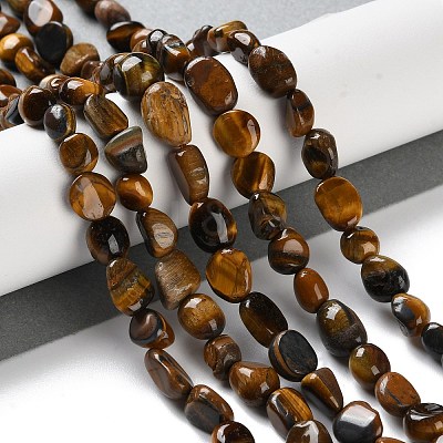 Natural Tiger Eye Beads Strands G-P497-01C-12-1