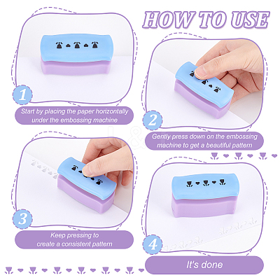 4Pcs 4 Colors Plastic Paper Craft Hole Punches TOOL-FG0001-09-1