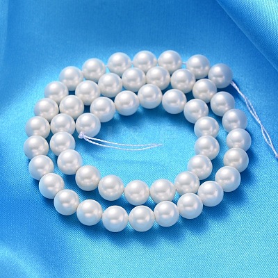 Pearlized Glass Pearl Beads Strands SP8MM701-C-1