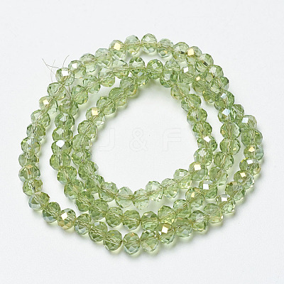 Electroplate Transparent Glass Beads Strands EGLA-A034-T4mm-H02-1