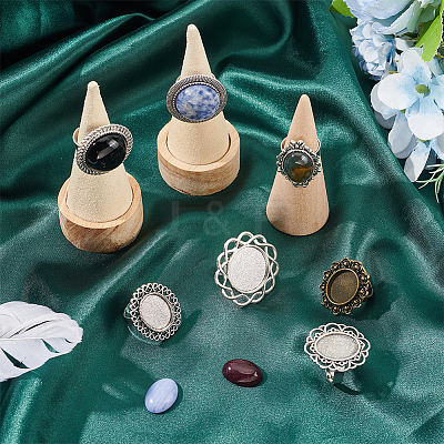 DIY Gemstone Finger Ring Making Kit DIY-SC0022-34-1