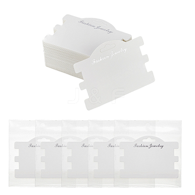 100Pcs Paper Bracelet Display Cards CDIS-WH0027-11A-01-1