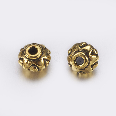 Tibetan Style Spacer Beads TIBEB-A24612-AG-LF-1