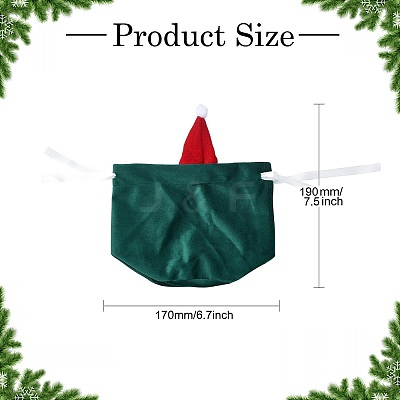 Christmas Hat Velvet Drawstring Bags ST-CJ0001-01B-1