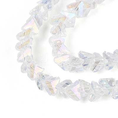 Electroplate Imitation Jade Glass Beads Strands GLAA-N023-4mm-01-1