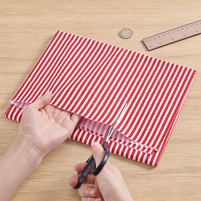Stripe Cotton Fabric DIY-WH0671-390A-1