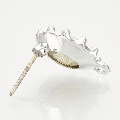 Alloy Stud Earring Findings PALLOY-Q356-07P-05-1
