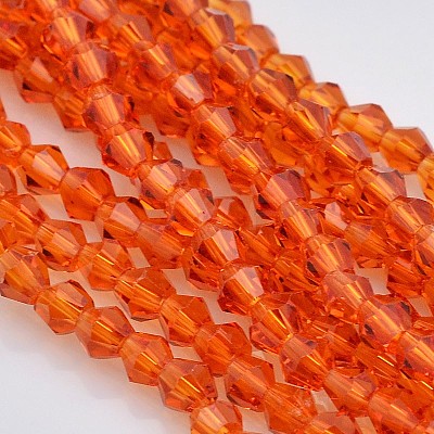 Faceted Bicone Glass Beads Strands EGLA-P017-3mm-06-1