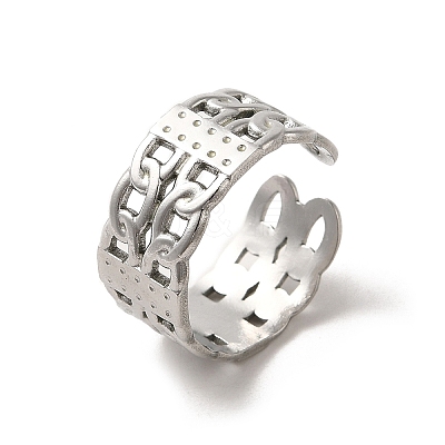 Non-Tarnish 201 Stainless Steel Finger Rings RJEW-H223-02P-09-1