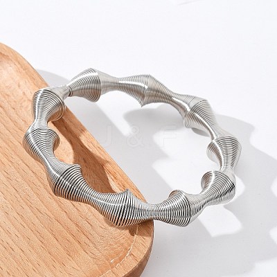 304 Stainless Steel Stretch Bangles for Women LS-BJEW-P315-02C-P-1