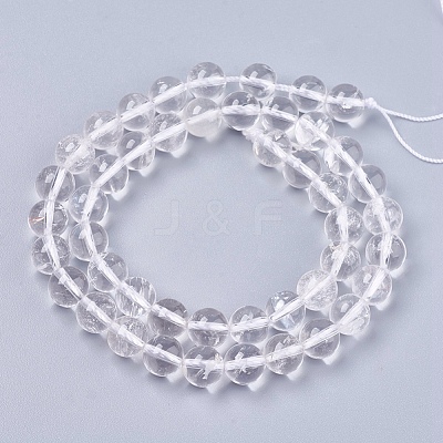 Natural Quartz Crystal Beads Strands G-R193-05-8mm-1