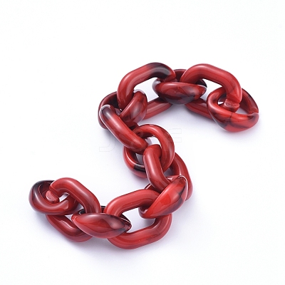 Transparent Acrylic Handmade Cable Chain AJEW-JB00546-02-1
