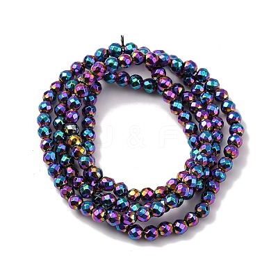 Electroplate Non-magnetic Synthetic Hematite Beads Strands G-J169B-3mm-05-1