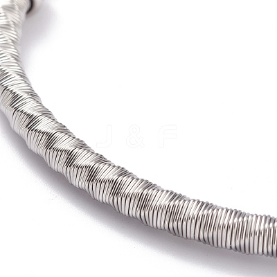 PVD Vacuum Plating 201 Stainless Steel Torque Bangles BJEW-O182-02P-1-1