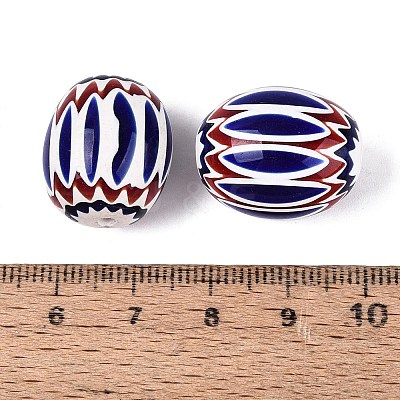 Handmade Millefiori Glass Barrel Beads LA-N002-18E-1