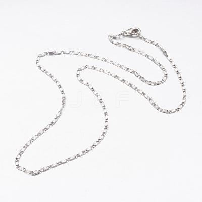 Brass Chain Necklaces MAK-L009-17P-1
