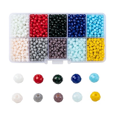 Opaque Solid Color Glass Beads EGLA-X0006-01D-4mm-1