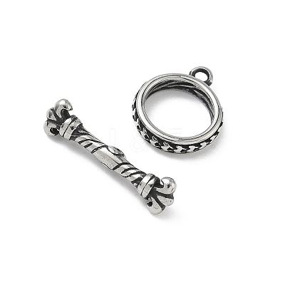 304 Stainless Steel Toggle Clasps STAS-L022-563AS-1