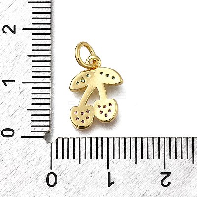 Brass Micro Pave Clear Cubic Zirconia Pendants ZIRC-I070-113G-1