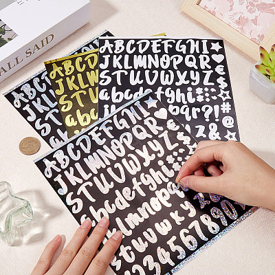 3 Colors PVC Self-Adhesive Label Stickers DIY-CP0011-35B-1