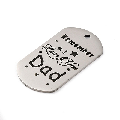 Anti-Tarnish 201 Stainless Steel Pendants STAS-R002-02P-12-1