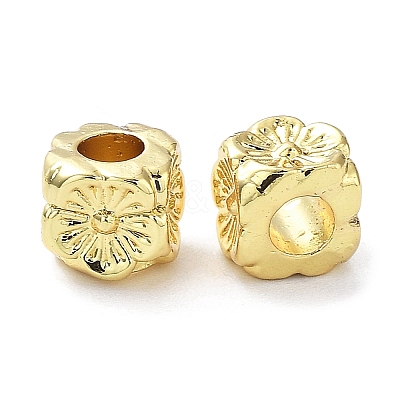 Rack Plating Alloy Beads PALLOY-D024-07B-G-1