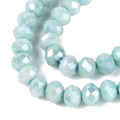 Anti-Tarnish Dyed Rondelle Glass Beads Strands EGLA-T021-3mm-17-06-1