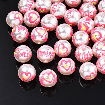 ABS Plastic Imitation Pearl Beads KY-N015-107-1