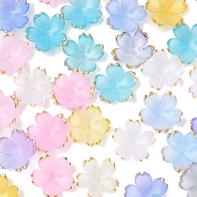 50Pcs Acrylic Bead Caps OACR-YW0002-67H-1