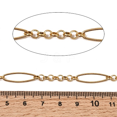 304 Stainless Steel Oval Link Chains CHS-K018-38G-1