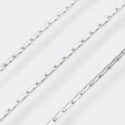Long-Lasting Plated Brass Boston Link Chain Necklaces NJEW-K112-08P-NF-1