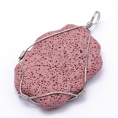 Nuggets Synthetic Lava Rock Big Pendants G-L155-08G-1