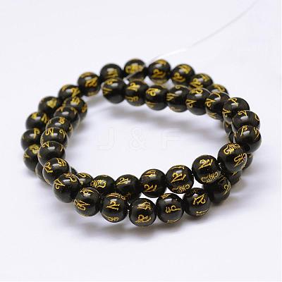 Natural Agate Beads Strands G-F452-10mm-02-1