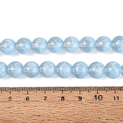 Transparent Half Spray Painted Glass Beads Strands LS-GLAA-Q110-02A-03-1