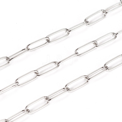 Tarnish Resistant 304 Stainless Steel Paperclip Chains CHS-F010-01E-P-1