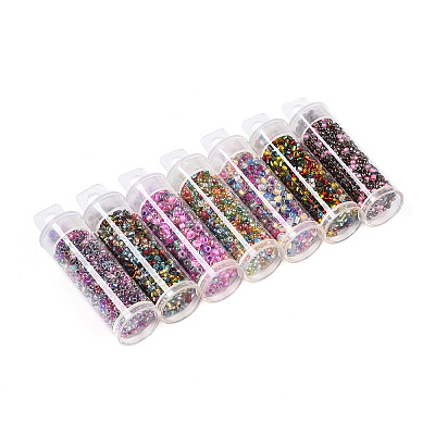 7 Bottles DIY Glass Seed Beads Sets DIY-N006-02G-1