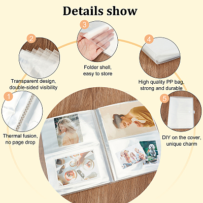 PP Plastic Card Storage Albums AJEW-WH0258-509A-1