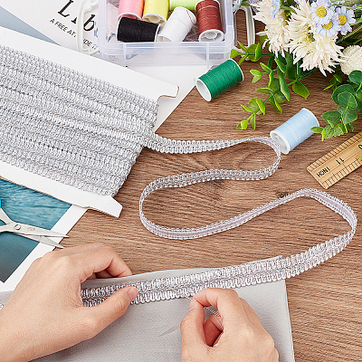 10M Polyester Centipede Lace Ribbons OCOR-WH0070-73A-1