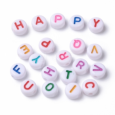 Opaque White Acrylic Beads MACR-N012-01-1