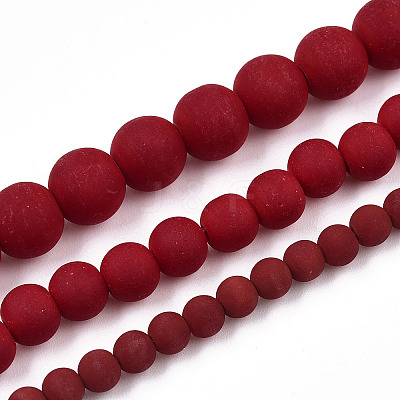 Opaque Glass Beads Strands GLAA-T032-P4mm-MD05-1