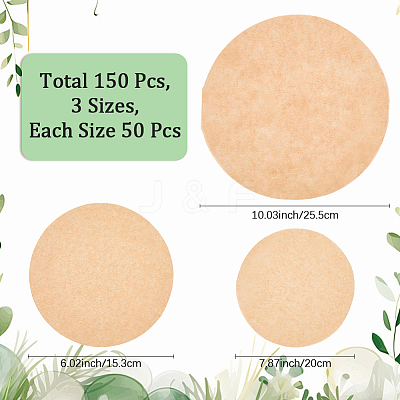 150Pcs 3 Styles Oil Proof Parchment Paper Sheets AJEW-CN0003-66-1