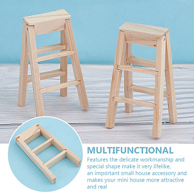 Wooden Mini Ladders DIY-WH0021-58-1
