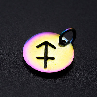 Rainbow Color Ion Plating(IP) 201 Stainless Steel Charms STAS-Q201-JN166-9-1