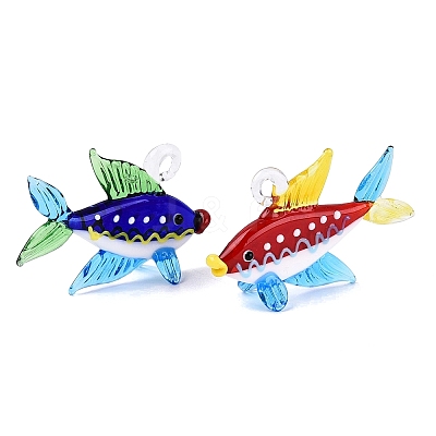 Handmade Lampwork Pendants LA-N048-04-1