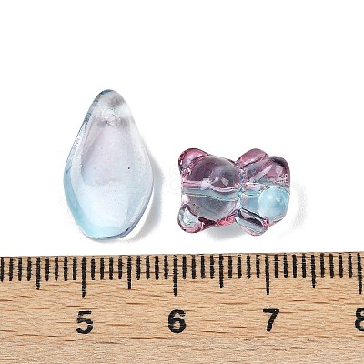 Gradient Color Transparent Glass Beads GLAA-B026-01M-1