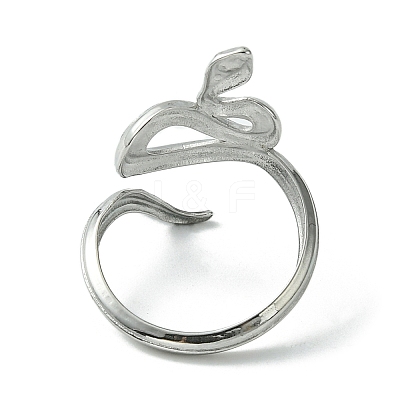Non-Tarnish 304 Stainless Steel Open Cuff Ring RJEW-L110-033P-1