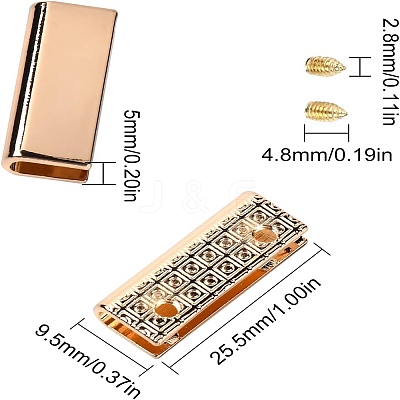 6 Sets Zinc Alloy Bag Corner Protectors FIND-GF0001-95-1