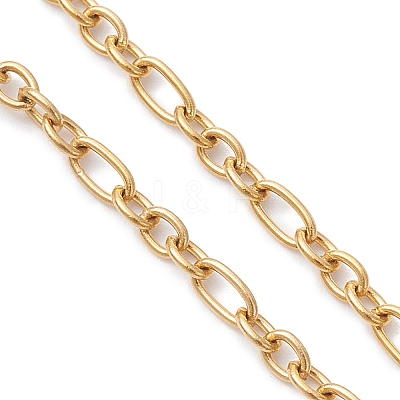 304 Stainless Steel Leaf Link Chain Bracelet Making AJEW-JB01433-1