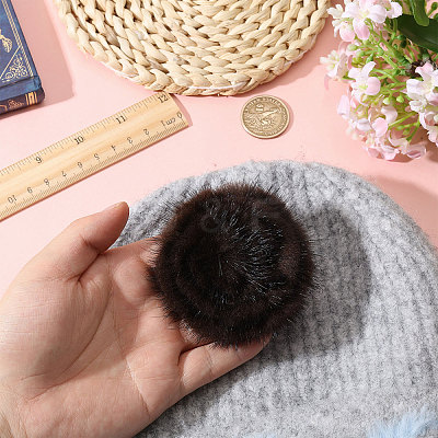 Faux Mink Fur Lapel Pins JEWB-WH0026-94B-1